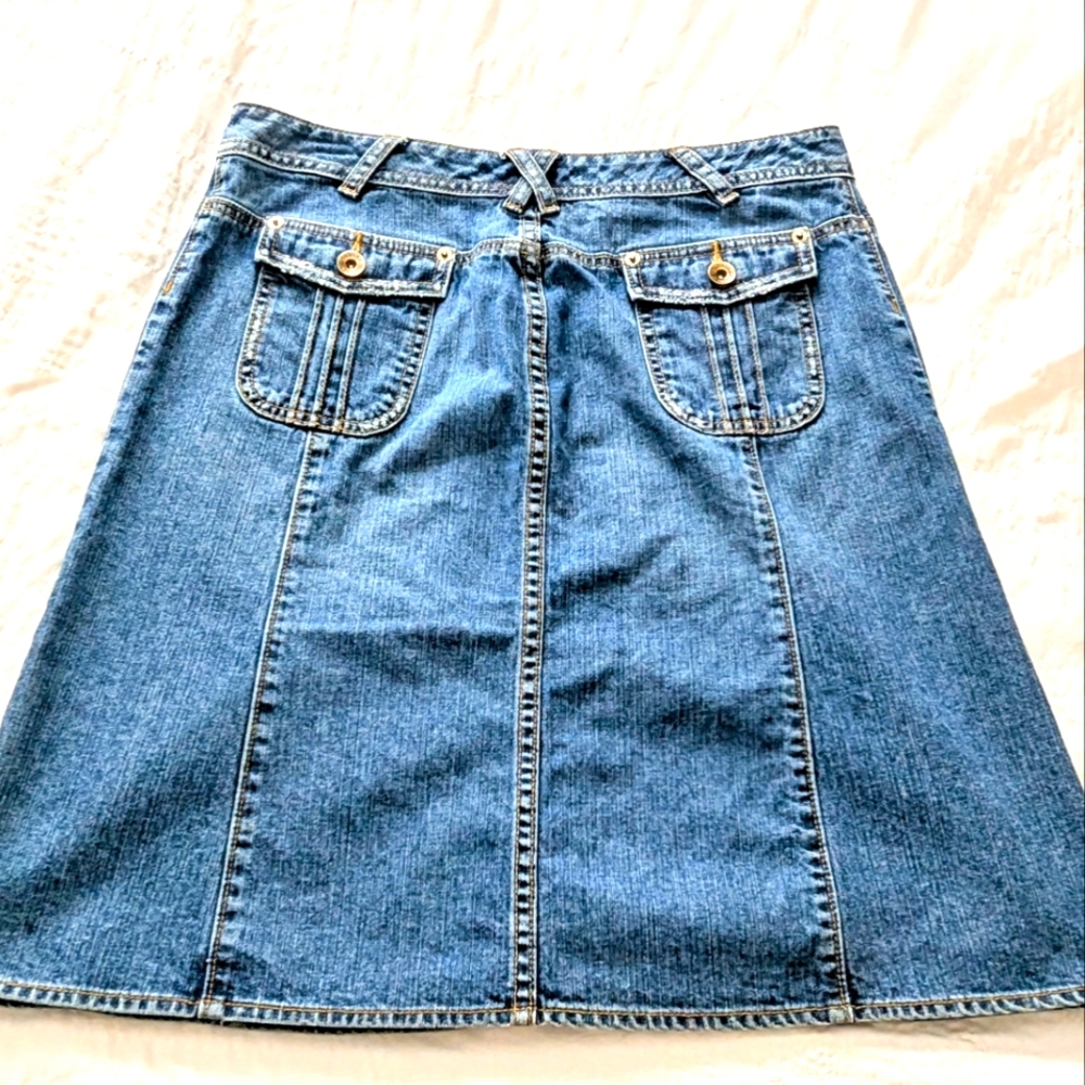 Vintage Banana Republic Denim Midi Skirt - Picture 2 of 3